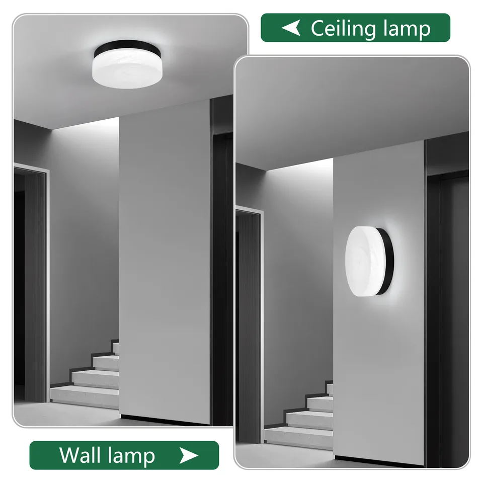12 Inch LED Ceiling Light, 24W Flush Mount Ceiling Light,Round Low Profile Ceiling Lights For Bedroom, Living Room, Dining Room Black view 3