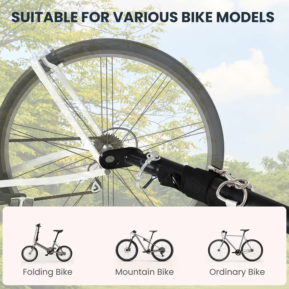 Bike Trailer, Foldable Bicycle Trailer with16 Inch Pneumatic Tire, Universal Coupler, Foldable Frame and Safe Reflectors Design, Large Load view 4