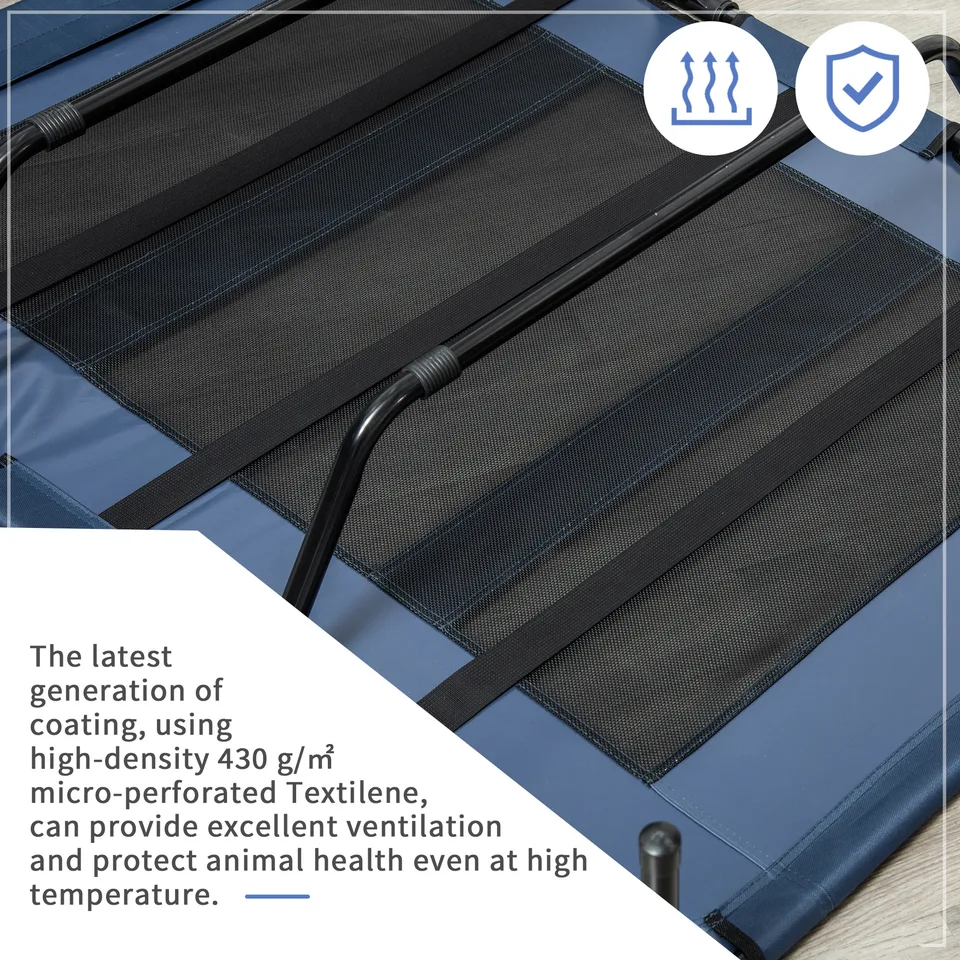 48" x 36" Elevated Breathable Dog Bed w/ Carry Bag Dark Blue view 2