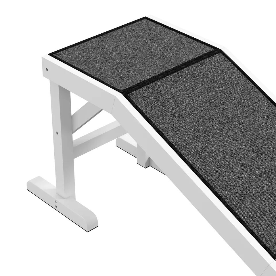 60" Pet Ramp for Dogs & Cats with Non-Slip Carpet, White view 2