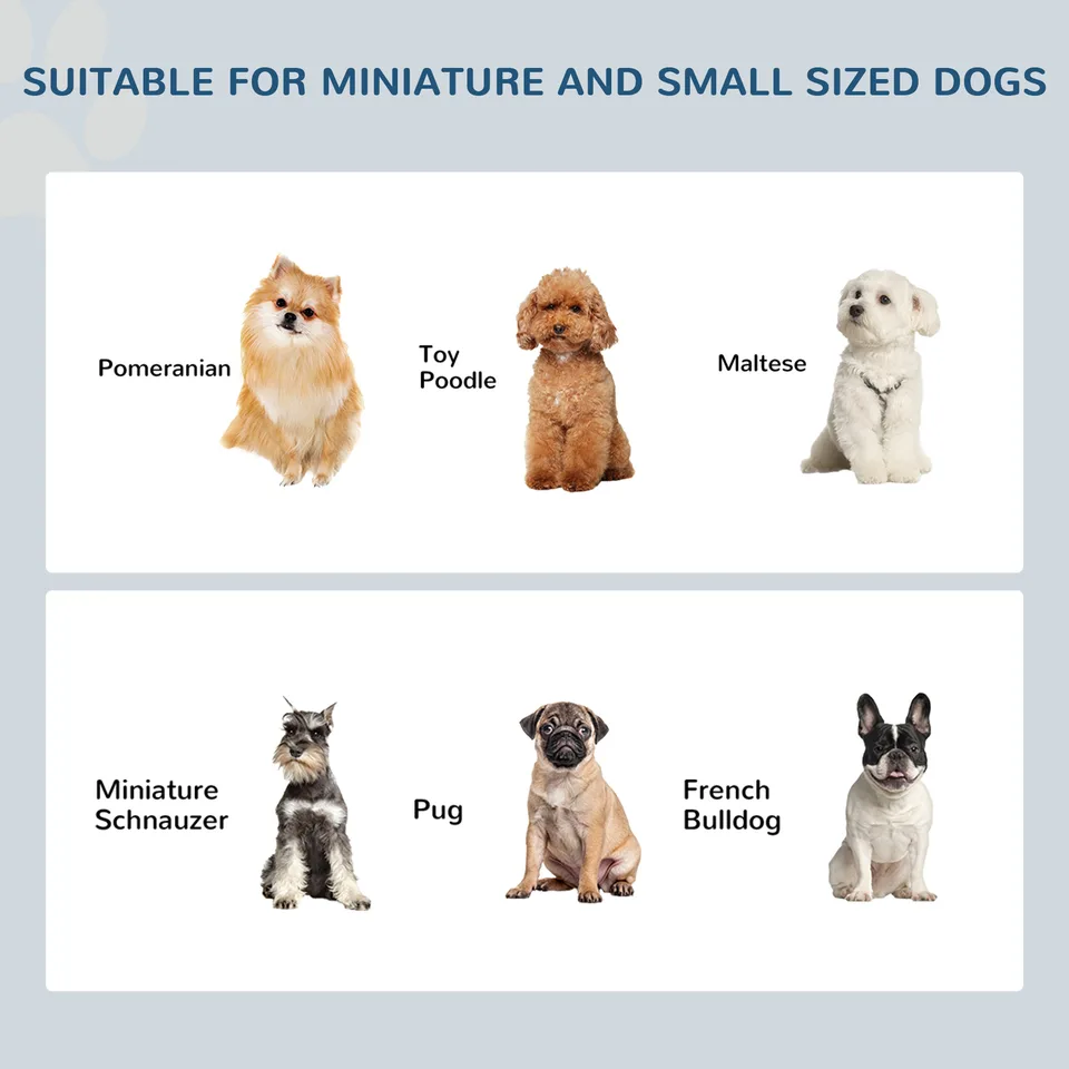 6" Height Small Puppy Dog Feeding Station for Messy Pets, Stainless Steel Elevated Dog Bowls with Modern Wooden Frame, Dog Food Stand Pet view 3
