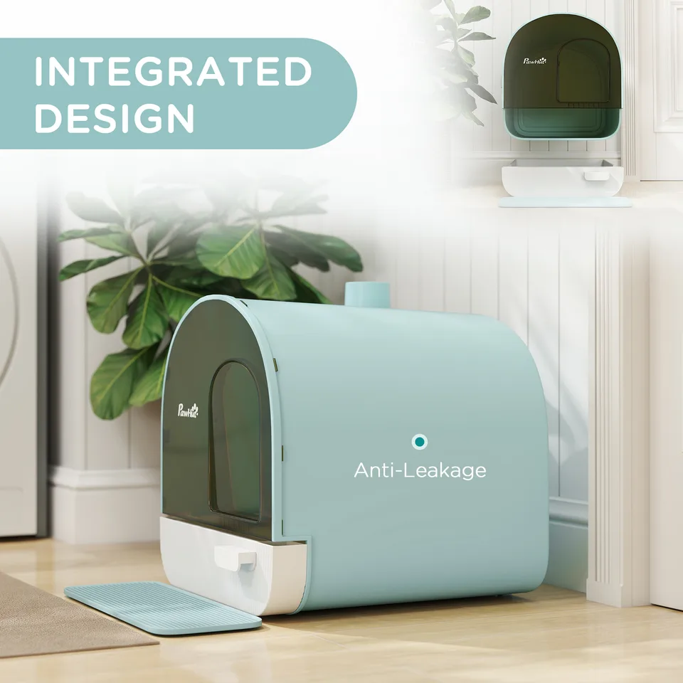 Fully Enclosed Cat Litter Box with Lid & Drawer Design, Covered Litter Box Anti-Leakage, Anti-Splashing, for Indoor Cats from Kitten to view 4