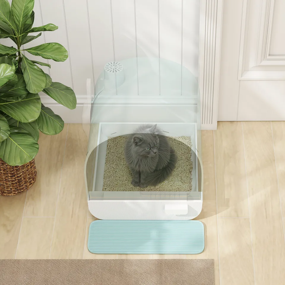 Fully Enclosed Cat Litter Box with Lid & Drawer Design, Covered Litter Box Anti-Leakage, Anti-Splashing, for Indoor Cats from Kitten to view 2