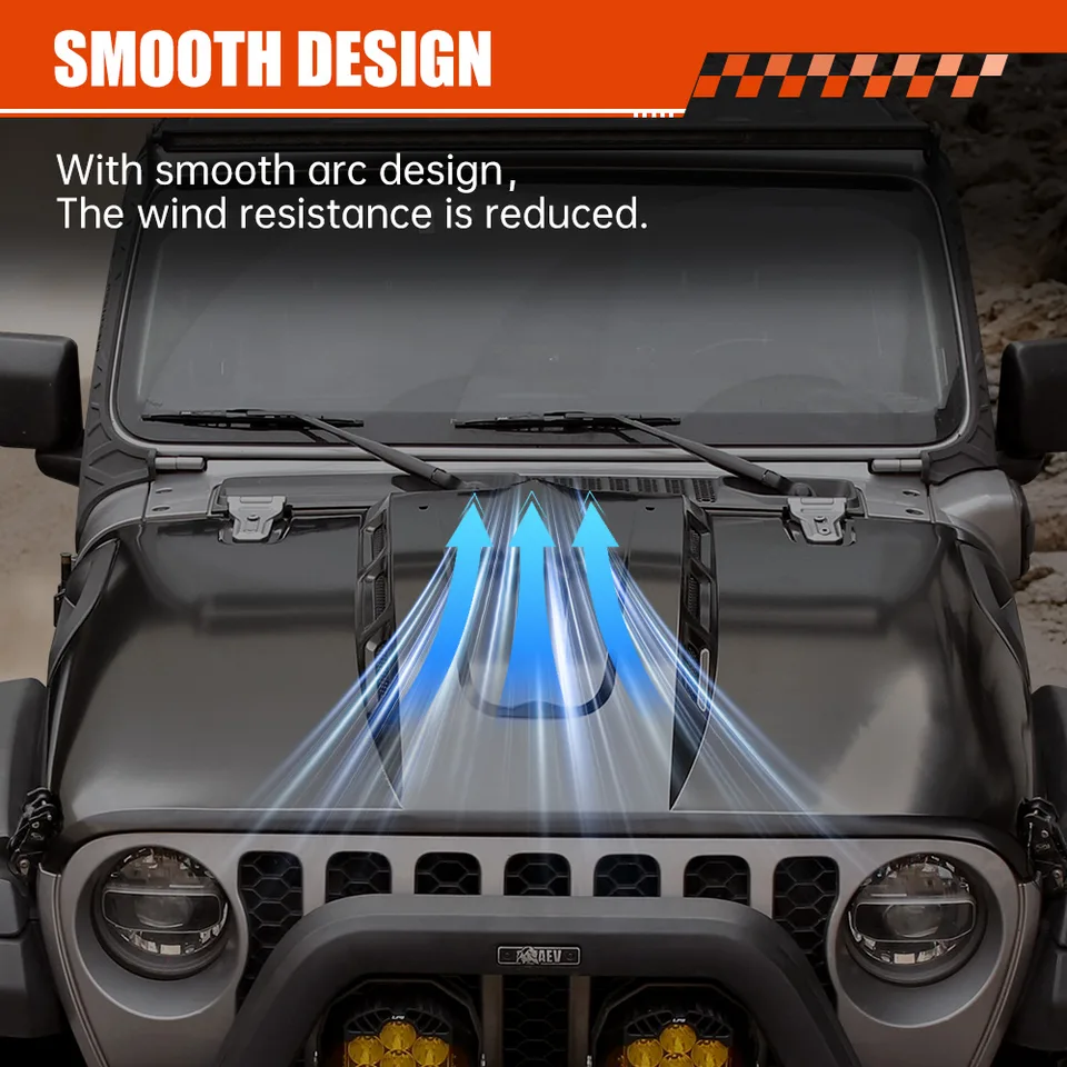 Hood Compatible With 2018 Wrangler view 4