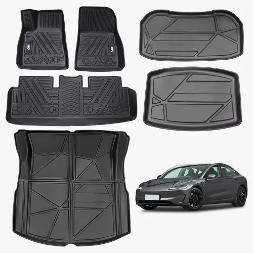 TPE Floor Mat For Tesla Model 3 2023-2025 view 2