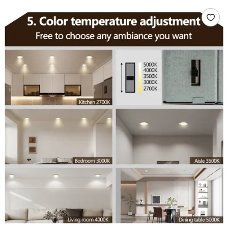 12-Pack 4 Inch Ultra-Thin LED Recessed Ceiling Light With Junction Box, 2700K-5000K Dimmable Color Changing Downlight, 9W 810LM, Easy Install, Ideal For Kitchen, Bedroom, Basement view 3