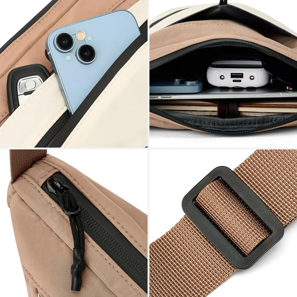 Women's Solid Color Crossbody Bag Fashionable Large Capacity Shoulder Bag For Work School Casual Trendy Versatile High-quality Daily view 6