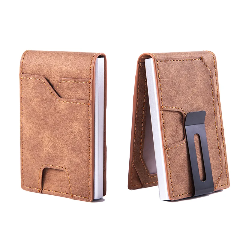 Men's Slim Wallet With Pop Up Card Holder, RFID Blocking, Minimalist Design With Large Card Capacity, Money Clip view 7