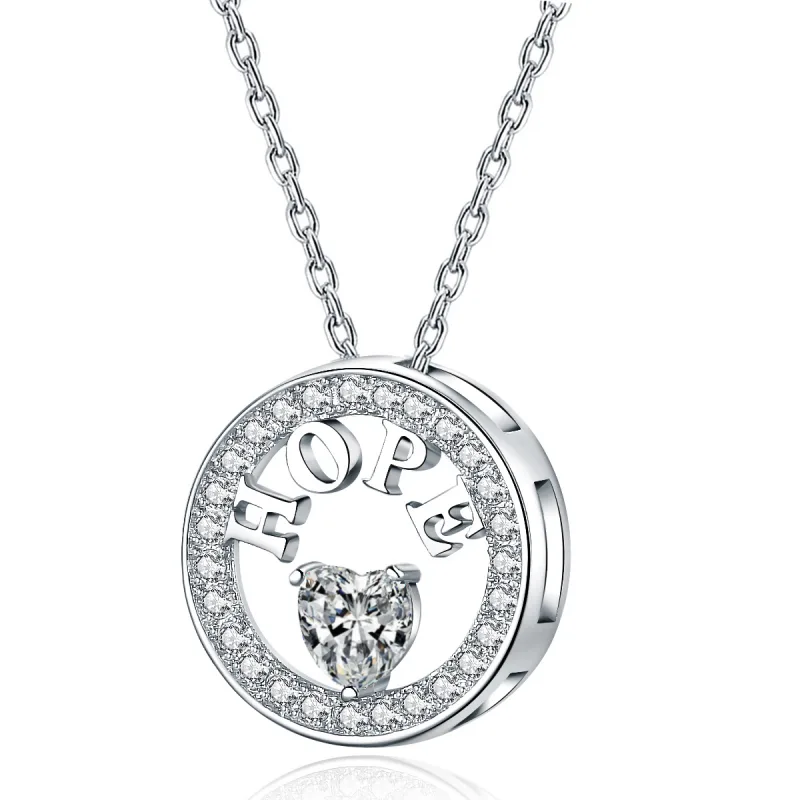 Emma Manor Necklace For Women 18k Gold Plated 925 Silver 5A Zirconia Diamond Hope Pendant Necklace view 4