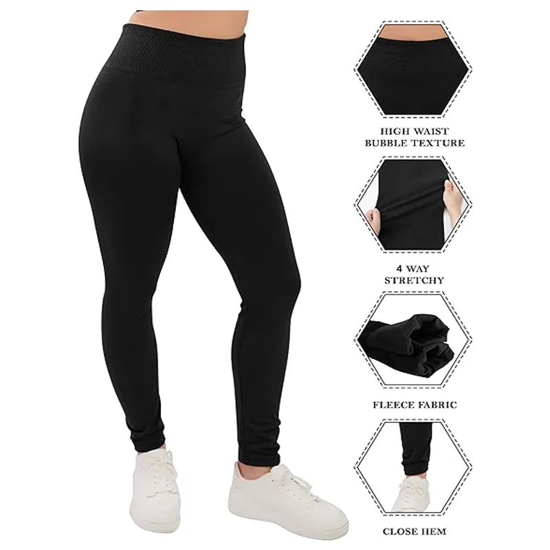 Womens High Waisted Fleece Lined Yoga Leggings Soft And Casual Winter Warm Thick Stretchy Tights For Ladies view 4