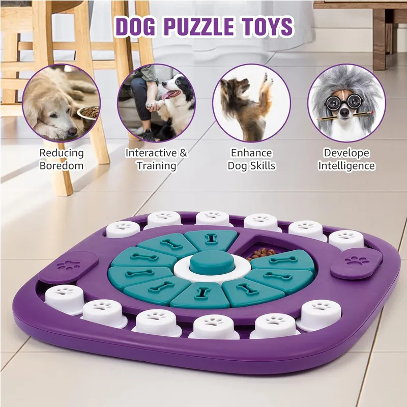 Dog Puzzle Toys, Interactive Treat Puzzle Dog Enrichment Toys For Large Medium Small Dogs view 3
