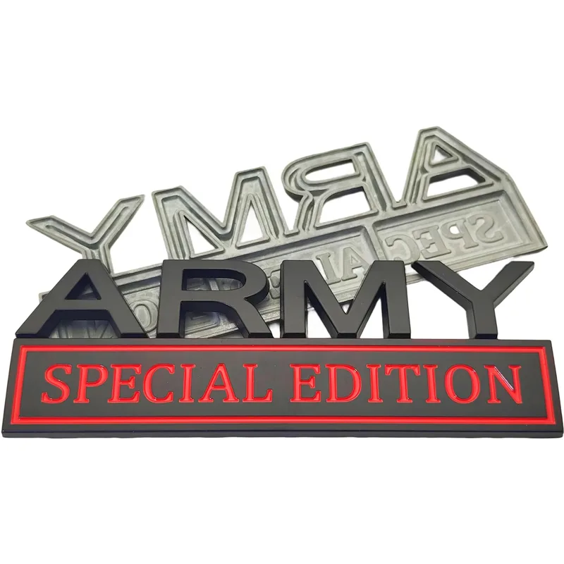 2pack Army Special Edition Emblems, Army Car Emblem 3D Badge Decal Car Truck SUV,Refrigerator Sticker,Window Display Stickers view 2