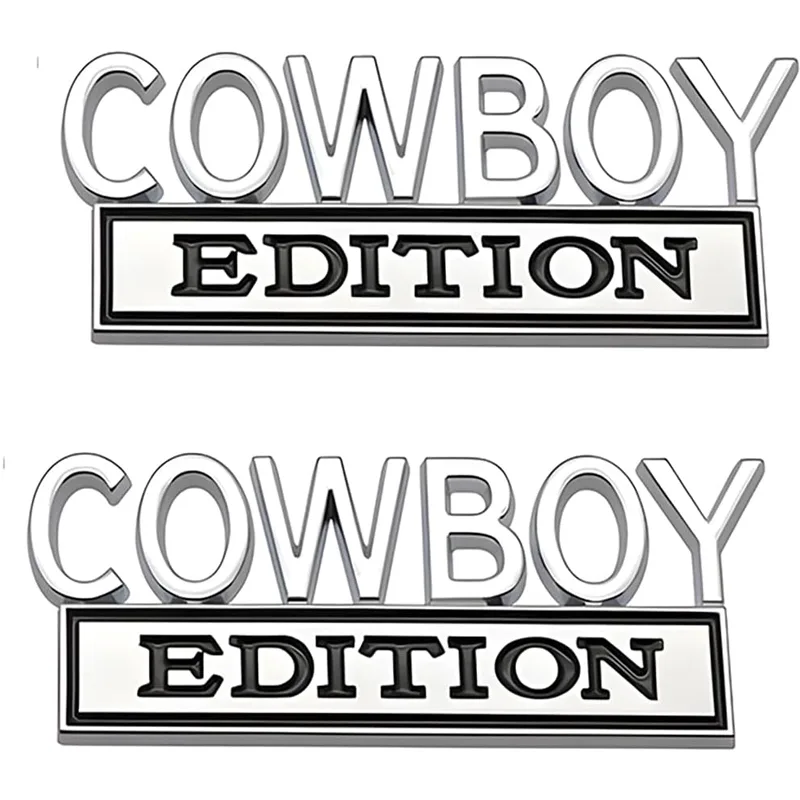 2pack Cowboy Edition Emblems, Seabee Emblem 3D Badge Decal Car Truck SUV,Refrigerator Sticker,Window Display Stickers,Bicycles, Laptops, Fridges view 4