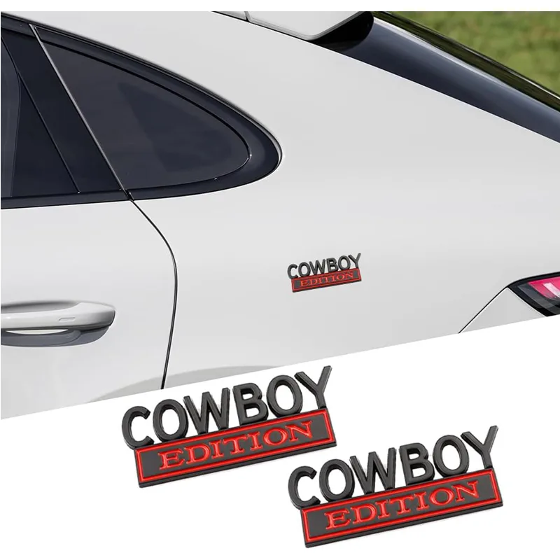 2pack Cowboy Edition Emblems, Seabee Emblem 3D Badge Decal Car Truck SUV,Refrigerator Sticker,Window Display Stickers,Bicycles, Laptops, Fridges view 2
