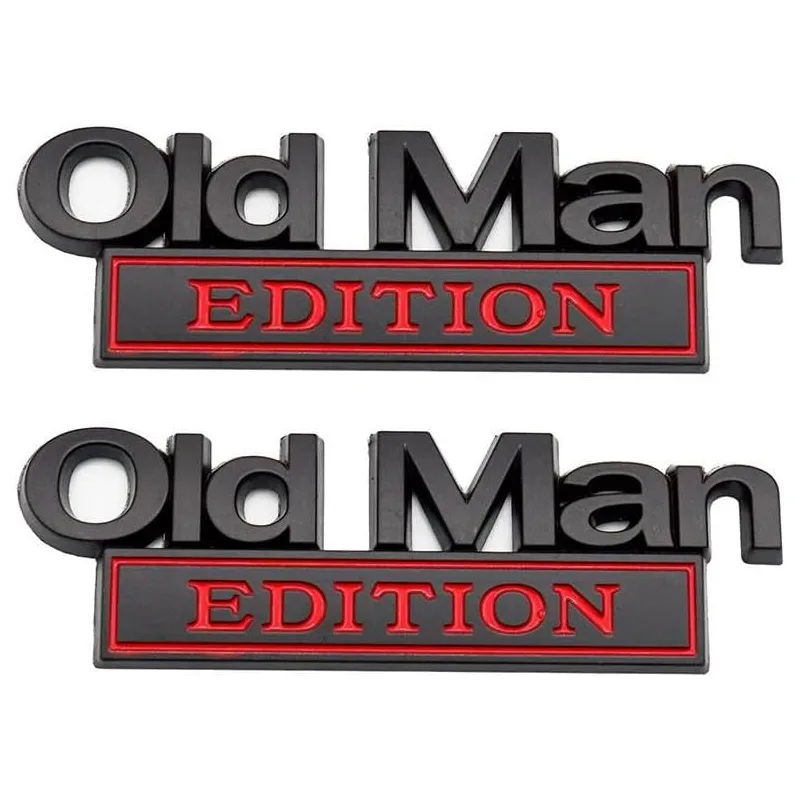 2pack Old Man Edition Emblems, Seabee Emblem 3D Badge Decal Car Truck SUV,Refrigerator Sticker,Window Display Stickers,Bicycles, Laptops, Fridges view 4