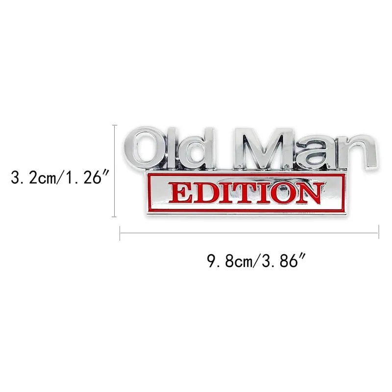 2pack Old Man Edition Emblems, Seabee Emblem 3D Badge Decal Car Truck SUV,Refrigerator Sticker,Window Display Stickers,Bicycles, Laptops, Fridges view 3