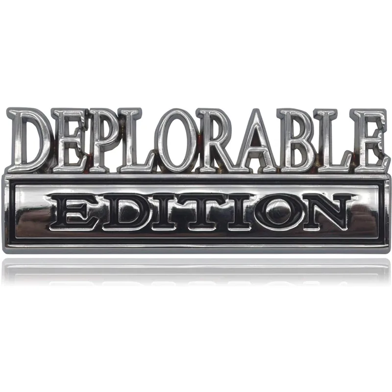 2pcs Deplorable Edition Emblems, Emblem 3D Badge Decal Car Truck SUV,Refrigerator Sticker,Window Display Stickers,Bicycles, Laptops, Fridges view 2