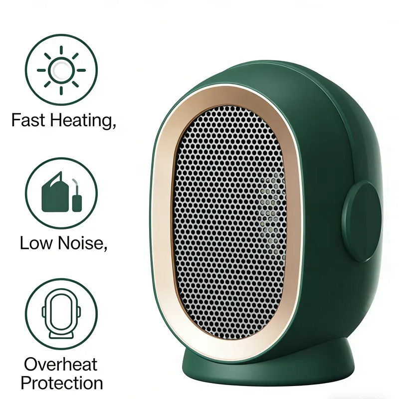 Mini Electric Fan Heater,800 Watts, Suitable For Offices And Homes view 2