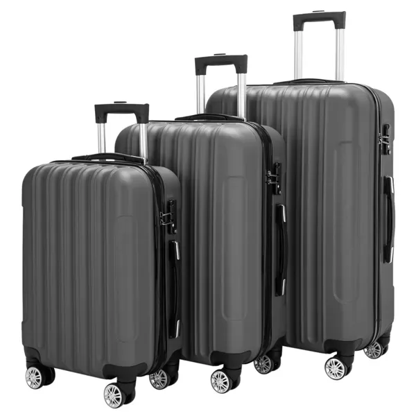 3-in-1 Multifunctional Large Capacity Traveling Storage Suitcase Luggage Set Dark Gray view 4