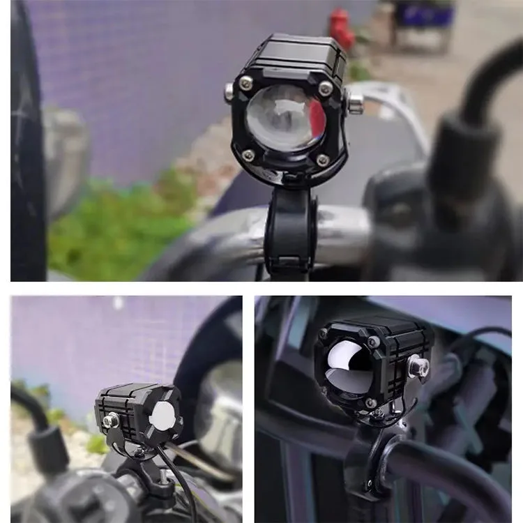 2pcs M5 Spotlight Ultra Bright LED Fog Lights, Headlights, Motorcycles, Cars, Projectors, Waterproof, Universal, Suitable For Motorcycles, SUV, Small, Auxiliary, Spotlight, 12W view 3