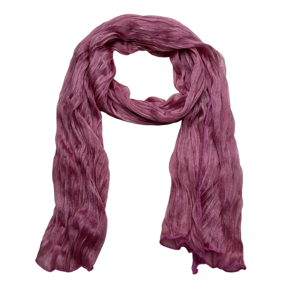Grey Dyed Skinny Scarf - Minimalist Layering Scarf 55inchx16inch view 3