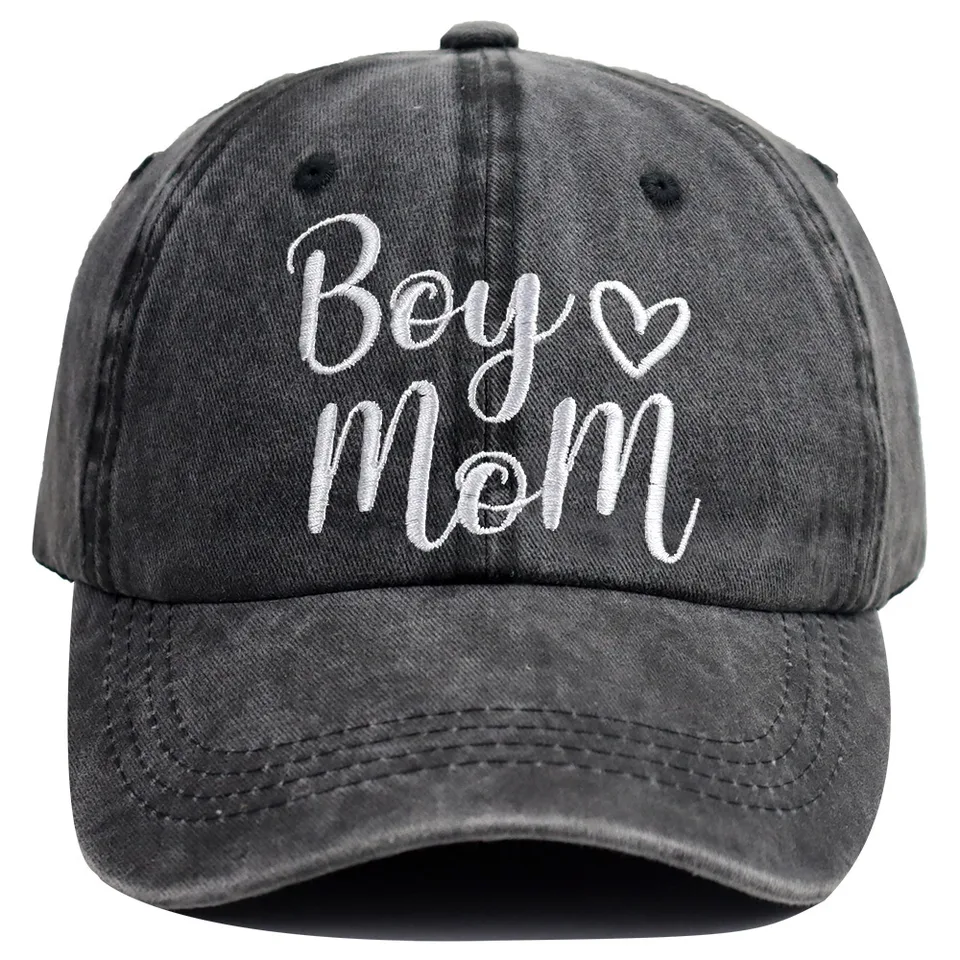 Boy Mom Hat For Women, Mother S Day Birthday Mama Gifts, Adjustable Embroidered Wash Cotton Baseball Cap view 3