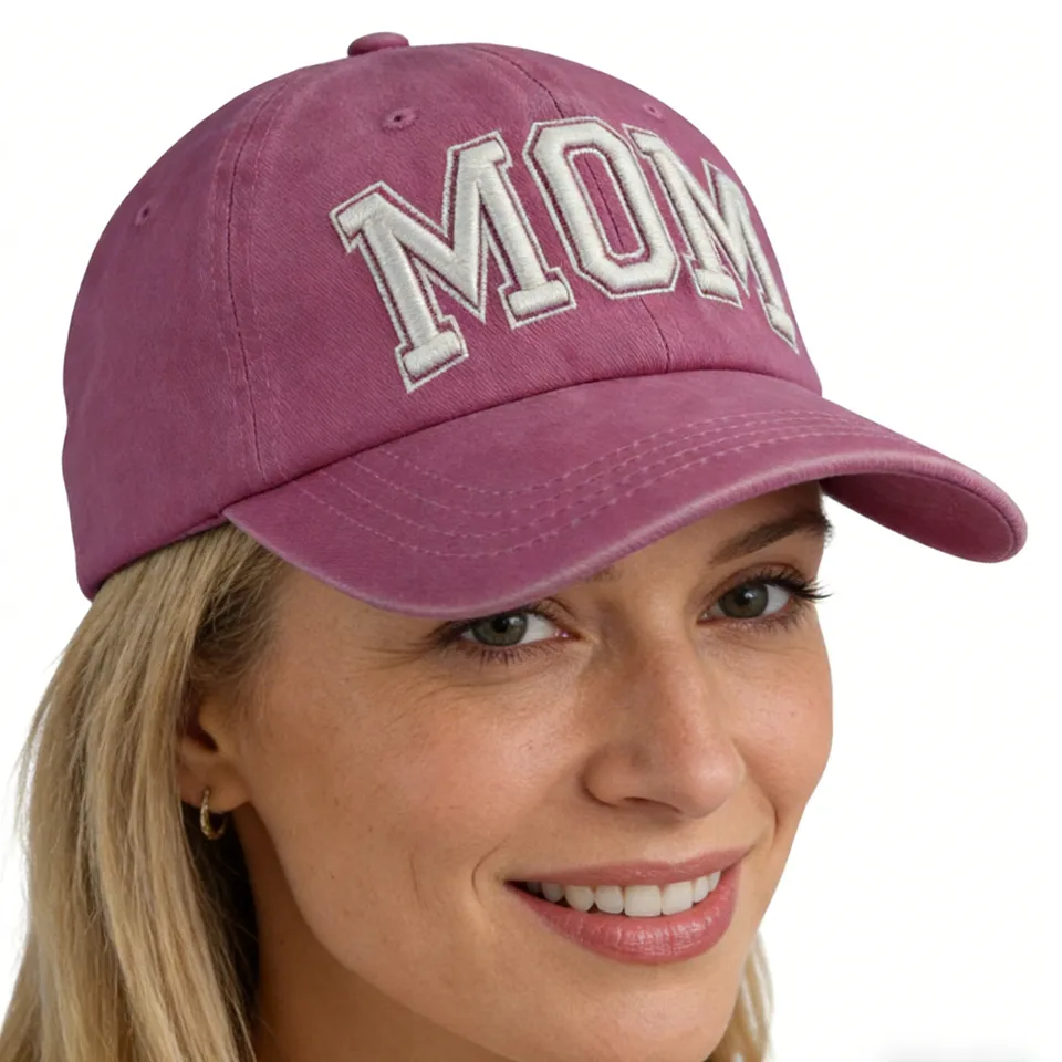 P Ink Mama Baseball Cap For Women, Adjustable Embroidered Wash Cotton Baseball Cap view 2