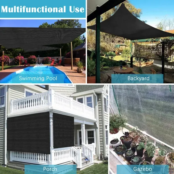 Wholesale Of Original Sunshade Net Fabric, High-density, Anti-aging, Custom Cutting For Sun Protection And Rain Shelter. view 2