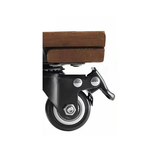 12inch*12inch Square Wooden Plant Cart: Natural Beauty, Easy Mobility, Perfect For Gardening view 2