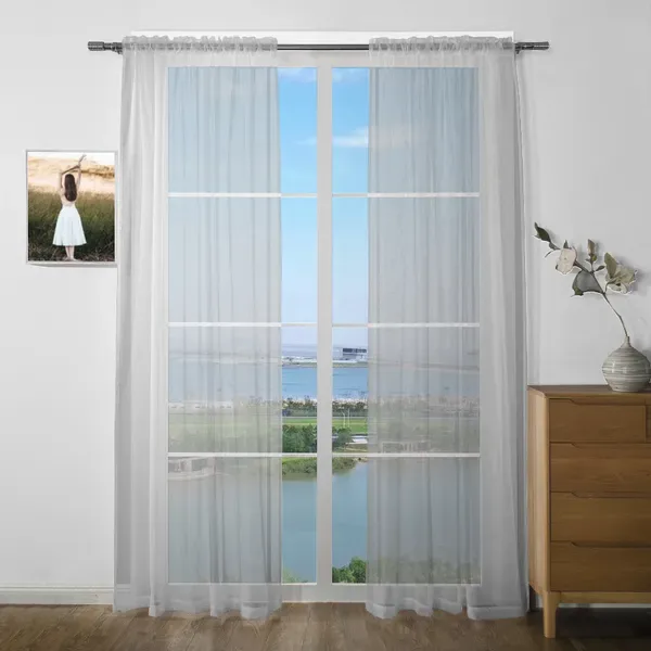 63inch*96inch 2PC Mosquito Net With Rod Curtains: Double Protection, Comfortable Sleep, Mosquito-Free, Enhanced Home Quality view 4