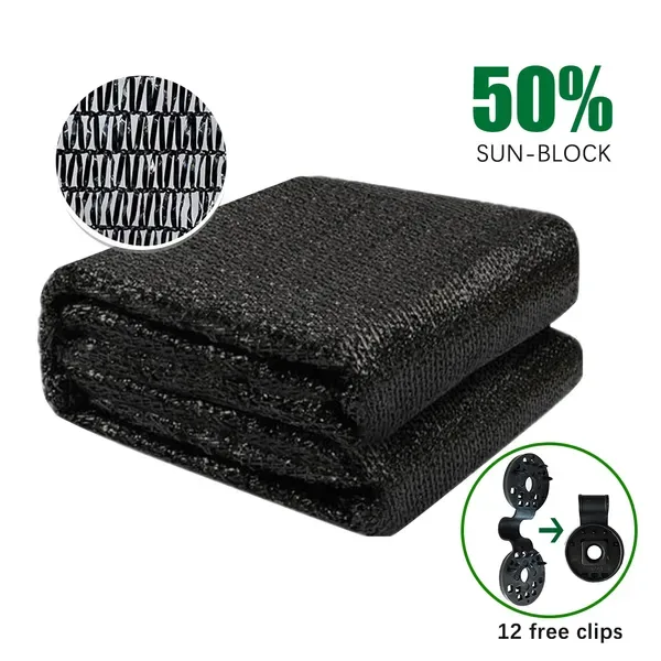 8ft*12ft Black Shade Net Fabric Provides Efficient Shading, Premium Materials, And An Enhanced Plant Growth Environment.