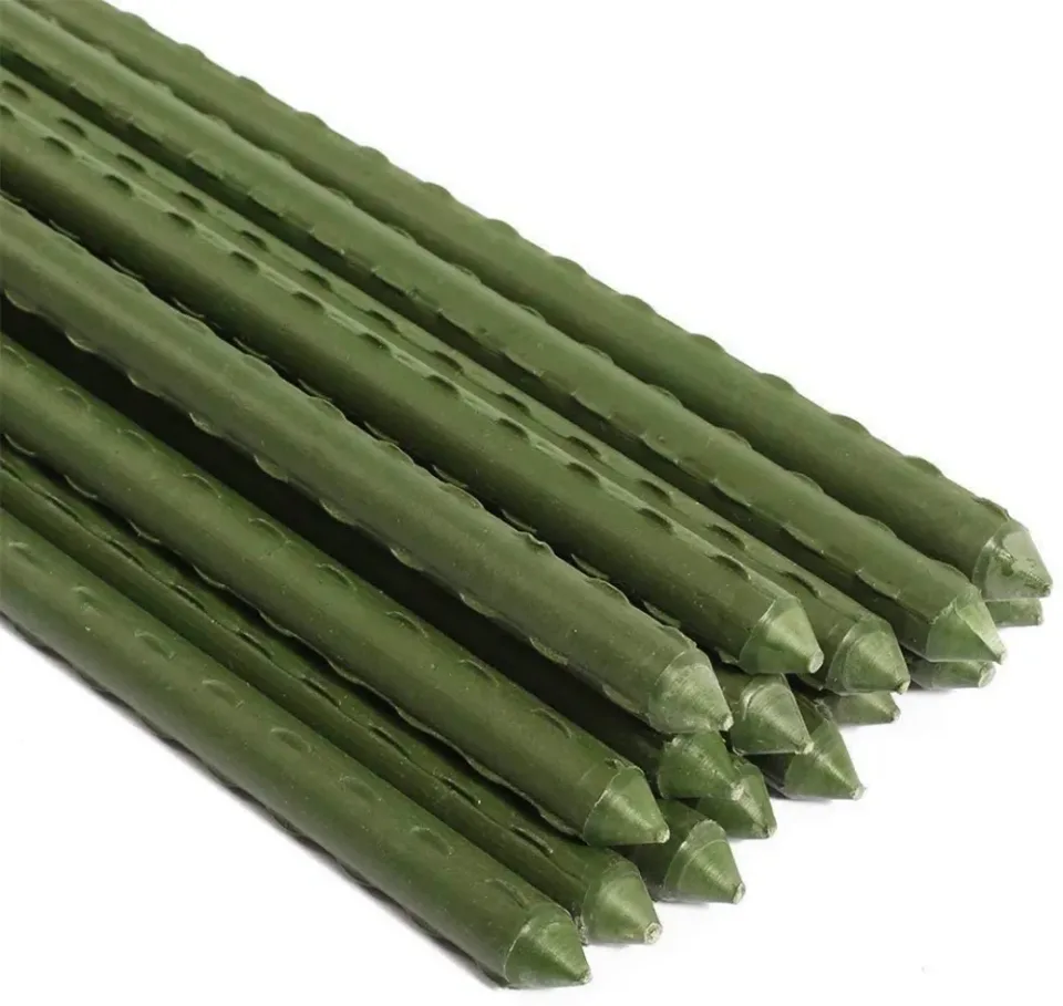 10PC Dark Green Solid Plastic Rods - DIY Craft Material, Support Sticks, Garden Tying Poles, Plant Binding Stakes view 4