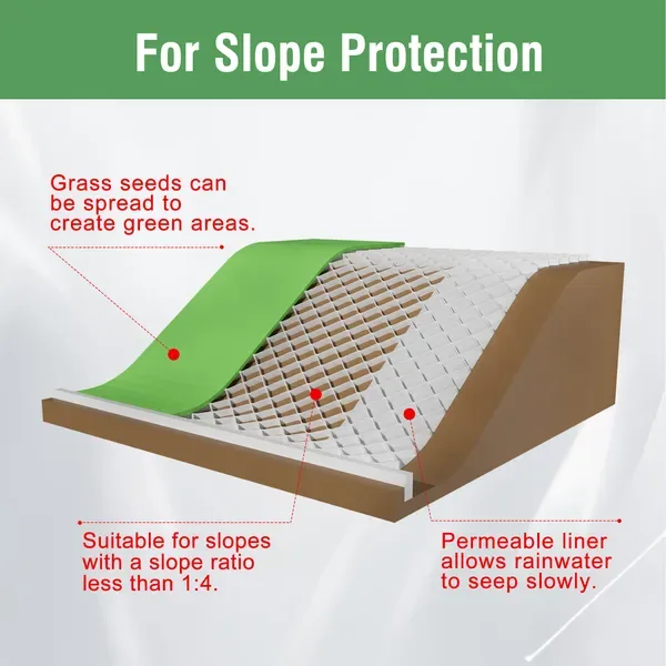 10 Ft*16.5 Ft Honeycomb Geocells, Road Slope Protection And Reinforcement Base, Anti-Erosion Stabilization Engineering Infill 150-800 view 3