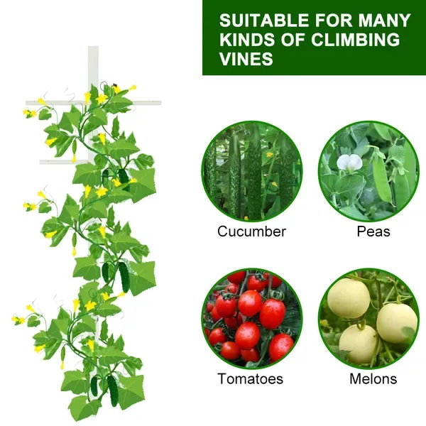 7FT 1PC Hollow T-shaped Climbing Trellis, High-strength Support, Stylish Design, Easily Create A Green Living Wall view 3