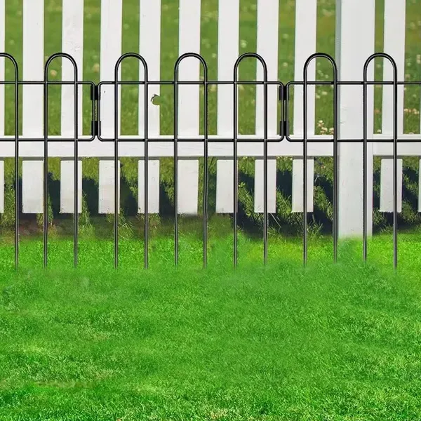 10PC 12inch*16.5inch Metal Protective Decorative Garden Fence, Animal Barrier, Yard And Lawn Isolation Fence, Outdoor Wrought Iron Fence view 3