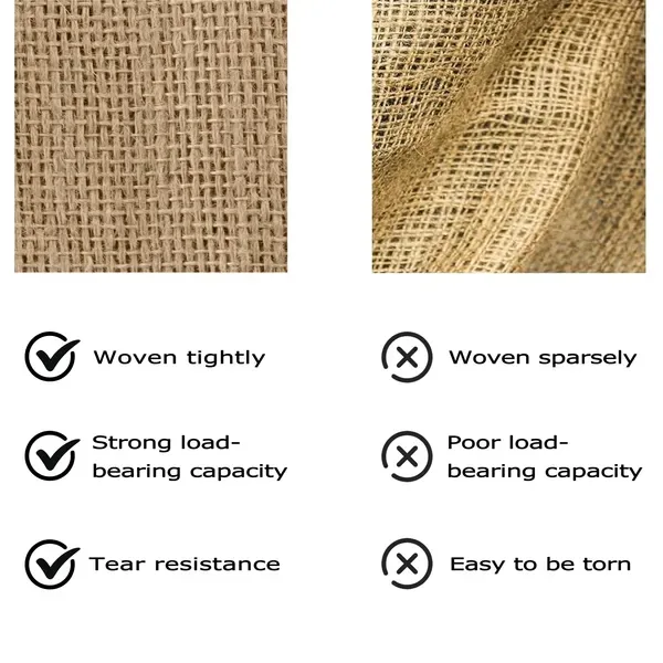 5PC 17inch*59inch Jute Sandbags 300g With Ties, Plant Protection Bags, Biodegradable And Eco-friendly Materials, Provide Protection From view 3
