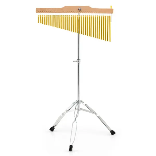 36-Tube Single-Row Wind Chime With Adjustable Tripod Stand, Portable Percussion Instrument For Church Band & Orchestra view 4