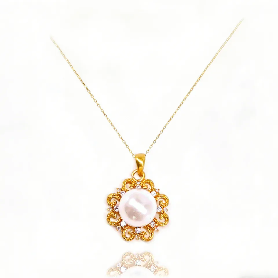 24K Gold SUN Necklace Jewelry  Simple Choker Pendant Woman Accessories Fashion Creative Gift view 2