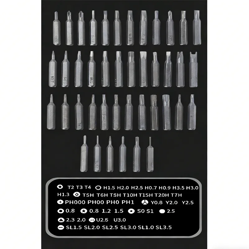 45 In 1 Precision Screwdriver Set, Professional Small Screwdriver Set With Metal Case, Magnetic Repair Tool Kit view 3