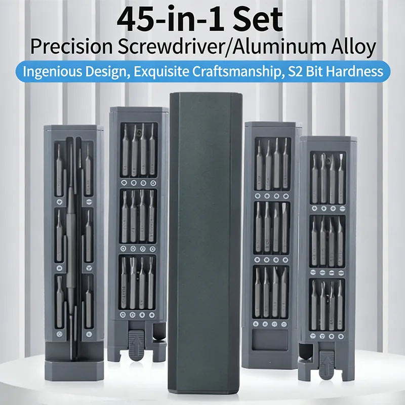 45 In 1 Precision Screwdriver Set, Professional Small Screwdriver Set With Metal Case, Magnetic Repair Tool Kit