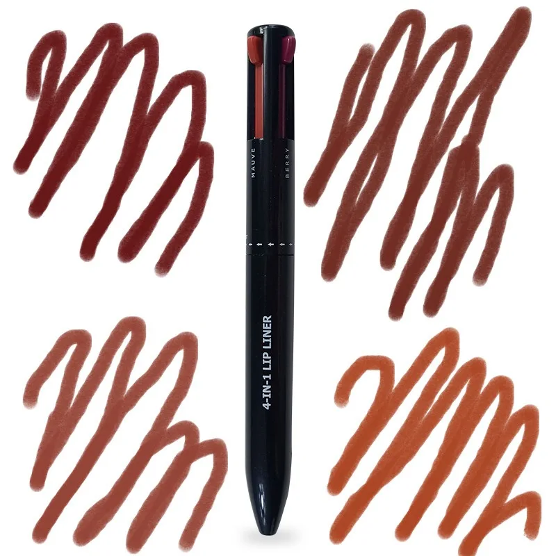 4 In 1 Makeup Pen Multifunctional Makeup Pen With Eyeliner, Lip Liner, Eyebrow Pencil, And Highlighter Portable Travel Easy-To-Apply Makeup Pencil view 3