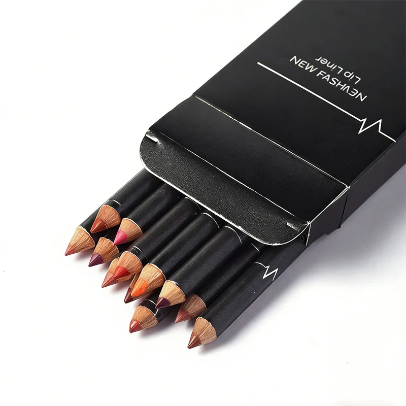 12 Color Lip Liner Pencil Set, High Pigmented Natural Lip Makeup Vegan Soft Pencils Longwear  Ultra Fine Lip Liners view 4