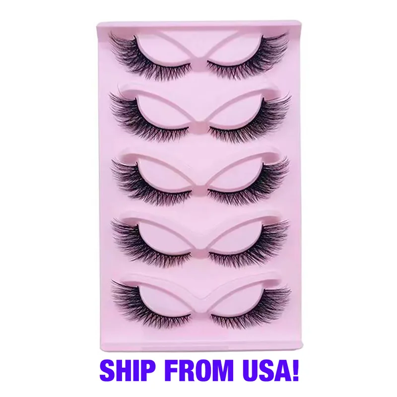 5 Pairs False Lashes Eyelashes Extension Cluster, Faux Mink Fluffy Long Full Look Eye Bottom,  Dramatic Cosmetic Makeup view 2