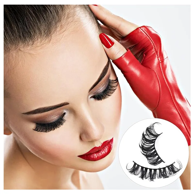 10 Pairs False Lashes Eyelashes Extension Cluster, Faux Mink Fluffy Long Full Look Eye Bottom, Dramatic Cosmetic Makeup view 2
