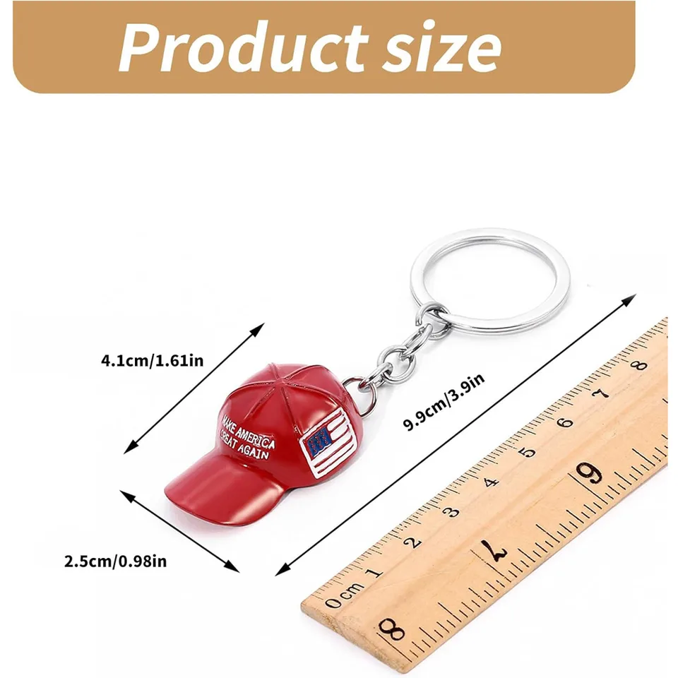 6PCS Trump Redcap Keychain Pendant Hanging Ornament view 2
