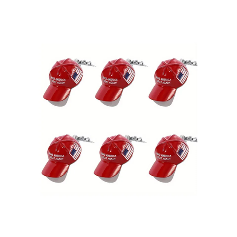 6PCS Trump Redcap Keychain Pendant Hanging Ornament view 3