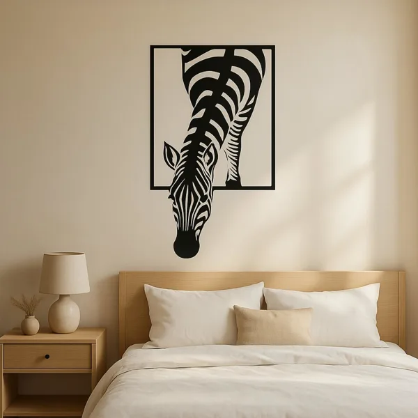 CIFbuy Modern Zebra Wall Art Black And White Animal Print Decor For Living Room Office Bedroom (Tik Tok, Temu Pick-up Service) view 2