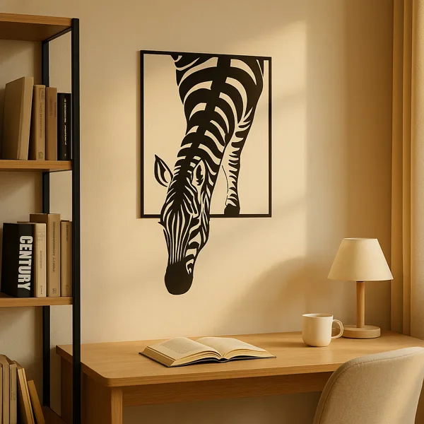 CIFbuy Modern Zebra Wall Art Black And White Animal Print Decor For Living Room Office Bedroom (Tik Tok, Temu Pick-up Service) view 3