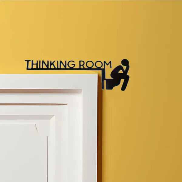 CIFbuy Marble Style Funny Metal Sign For Bathroom Wall Decor Home And Office Art (Tik Tok, Temu Pick-up Service) view 2
