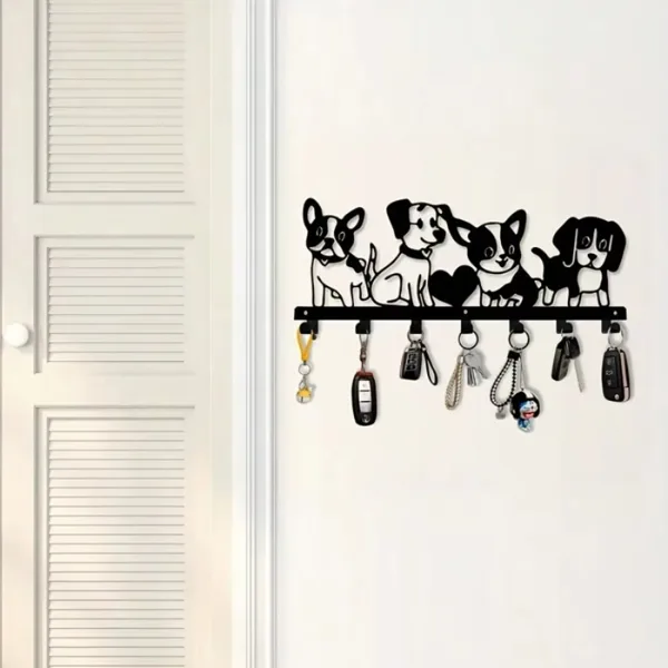 CIFbuy Vintage Cartoon Puppy Wall Decoration Iron Waterproof Removable Pet Theme Home Accent(TikTok, Temu Pick-up Service)